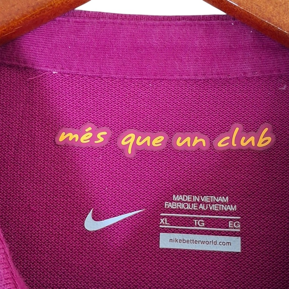 Nike FC Barcelona Polo Shirt Youth XL Pink Golf Soccer Football - Picture 4 of 8